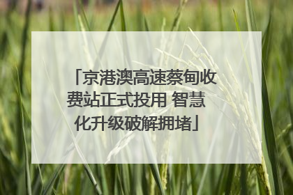 京港澳高速蔡甸收费站正式投用 智慧化升级破解拥堵
