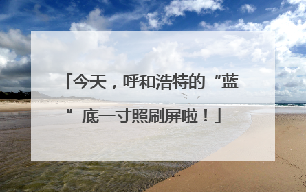 今天，呼和浩特的“蓝”底一寸照刷屏啦！