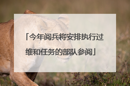 今年阅兵将安排执行过维和任务的部队参阅