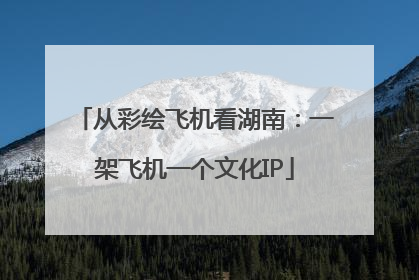 从彩绘飞机看湖南：一架飞机一个文化IP