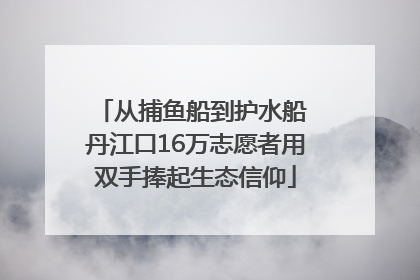 从捕鱼船到护水船 丹江口16万志愿者用双手捧起生态信仰