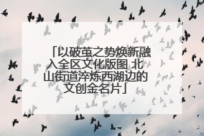 以破茧之势焕新融入全区文化版图 北山街道淬炼西湖边的文创金名片