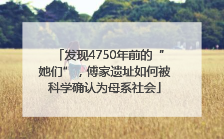 发现4750年前的“她们”，傅家遗址如何被科学确认为母系社会