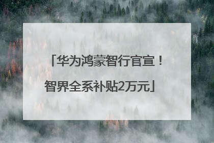 华为鸿蒙智行官宣！智界全系补贴2万元