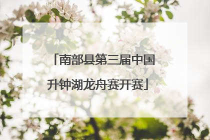 南部县第三届中国升钟湖龙舟赛开赛