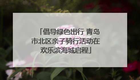倡导绿色出行 青岛市北区亲子骑行活动在欢乐滨海城启程