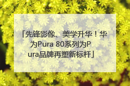 先锋影像、美学升华！华为Pura 80系列为Pura品牌再塑新标杆