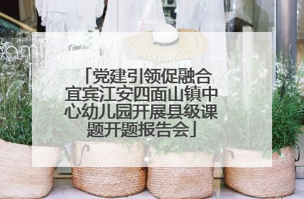 党建引领促融合 宜宾江安四面山镇中心幼儿园开展县级课题开题报告会