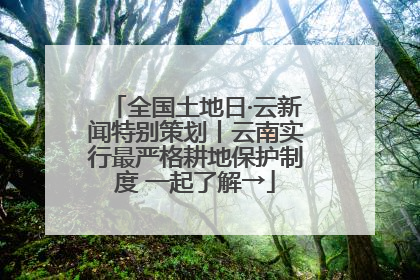 全国土地日·云新闻特别策划丨云南实行最严格耕地保护制度 一起了解→