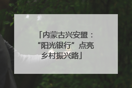 内蒙古兴安盟：“阳光银行”点亮乡村振兴路