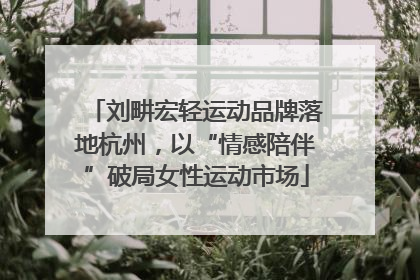 刘畊宏轻运动品牌落地杭州，以“情感陪伴”破局女性运动市场
