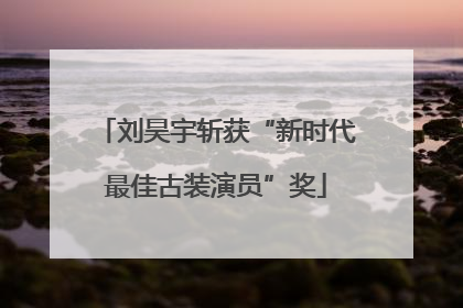 刘昊宇斩获“新时代最佳古装演员”奖
