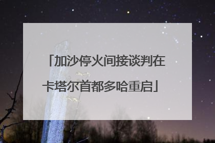 加沙停火间接谈判在卡塔尔首都多哈重启