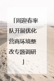 周迎春率队开展优化营商环境整改专题调研