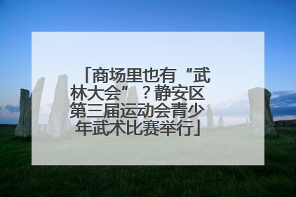 商场里也有“武林大会”？静安区第三届运动会青少年武术比赛举行