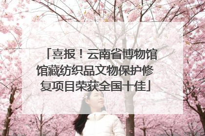 喜报！云南省博物馆馆藏纺织品文物保护修复项目荣获全国十佳