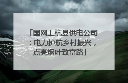 国网上杭县供电公司：电力护航乡村振兴，点亮烟叶致富路