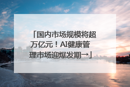 国内市场规模将超万亿元！AI健康管理市场迎爆发期→