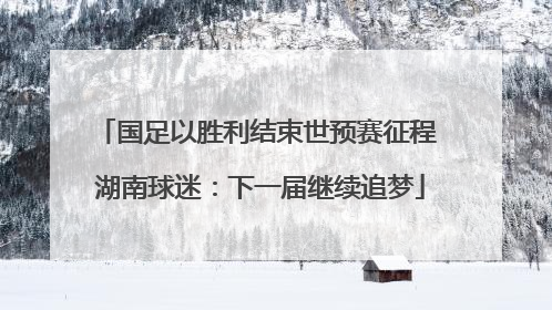 国足以胜利结束世预赛征程 湖南球迷：下一届继续追梦