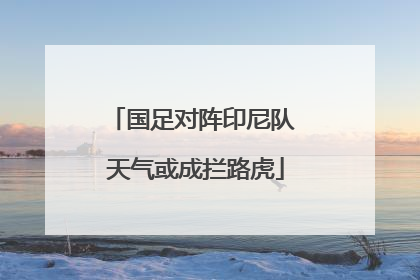国足对阵印尼队 天气或成拦路虎