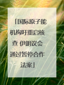 国际原子能机构吁重启核查 伊朗议会通过暂停合作法案