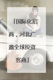 国际化招商，河北广邀全球投资客商