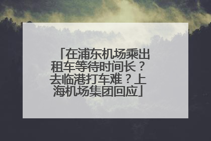 在浦东机场乘出租车等待时间长？去临港打车难？上海机场集团回应