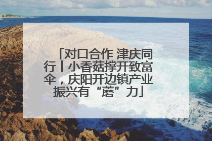 对口合作 津庆同行丨小香菇撑开致富伞，庆阳开边镇产业振兴有“蘑”力