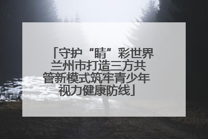 守护“睛”彩世界 兰州市打造三方共管新模式筑牢青少年视力健康防线