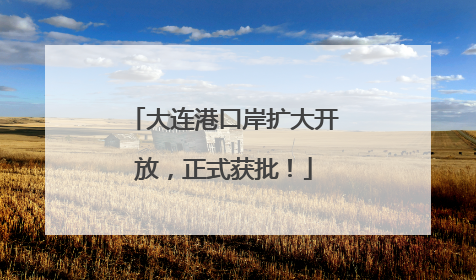 大连港口岸扩大开放，正式获批！