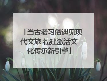 当古老习俗遇见现代文旅 福建激活文化传承新引擎