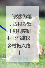 影像为笔，古村为纸！黟县南屏村书写旅居乡村振兴路