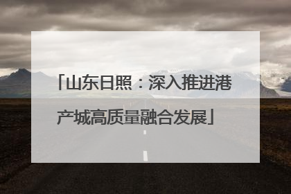 山东日照：深入推进港产城高质量融合发展