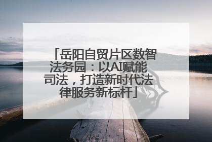 岳阳自贸片区数智法务园：以AI赋能司法，打造新时代法律服务新标杆