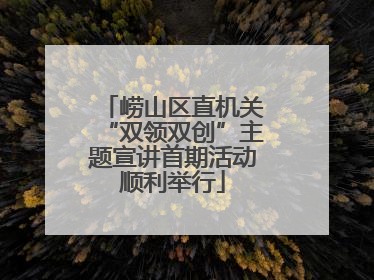 崂山区直机关“双领双创”主题宣讲首期活动顺利举行