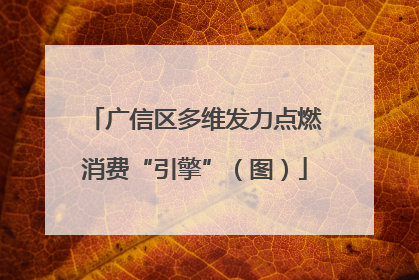 广信区多维发力点燃消费“引擎”（图）