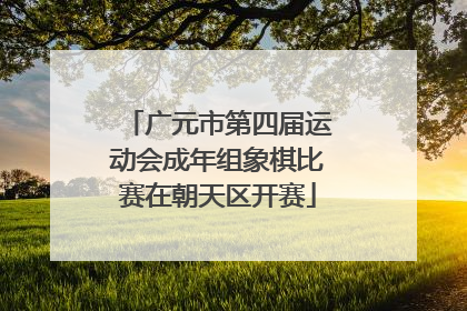 广元市第四届运动会成年组象棋比赛在朝天区开赛