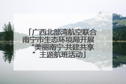 广西北部湾航空联合南宁市生态环境局开展“美丽南宁·共建共享”主题航班活动