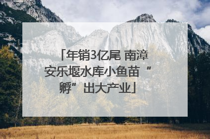 年销3亿尾 南漳安乐堰水库小鱼苗“孵”出大产业