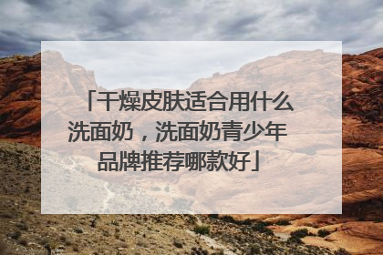 干燥皮肤适合用什么洗面奶，洗面奶青少年品牌推荐哪款好