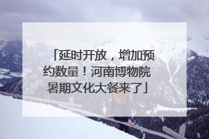 延时开放，增加预约数量！河南博物院暑期文化大餐来了