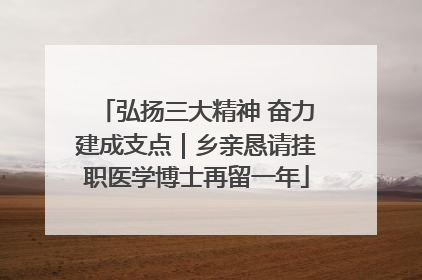 弘扬三大精神 奋力建成支点｜乡亲恳请挂职医学博士再留一年
