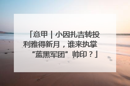 意甲｜小因扎吉转投利雅得新月，谁来执掌“蓝黑军团”帅印？