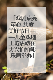 戏剧点亮童心 共度美好节日——儿童戏剧工坊活动在大兴拍拍熊乐园举办