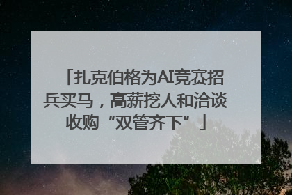 扎克伯格为AI竞赛招兵买马，高薪挖人和洽谈收购“双管齐下”