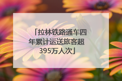 拉林铁路通车四年累计运送旅客超395万人次