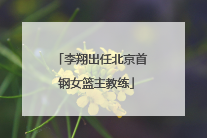 李翔出任北京首钢女篮主教练