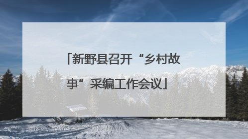 新野县召开“乡村故事”采编工作会议