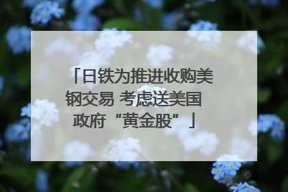 日铁为推进收购美钢交易 考虑送美国政府“黄金股”