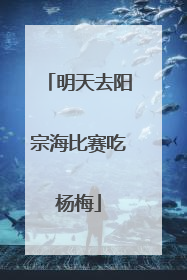 明天去阳宗海比赛吃杨梅